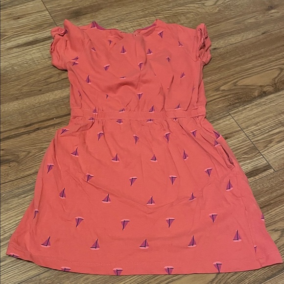 Joe Fresh Coral Dress with Purple Sailboats (Bin I) - Picture 1 of 1